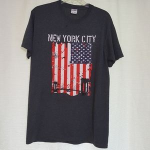 Graphic Tee Shirt NYC Patriotic,..American flag